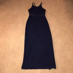 Bari-Jay Navy Blue Long Strap Dress